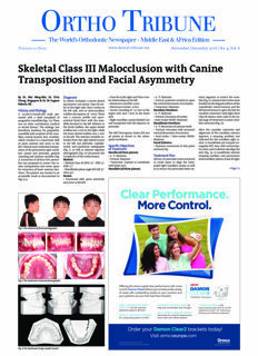 Ortho Tribune Middle East & Africa No. 4, 2016