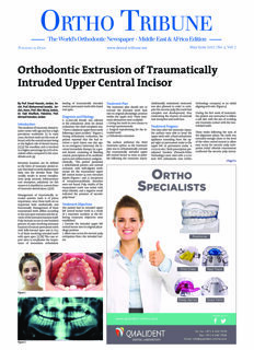 Ortho Tribune Middle East & Africa No. 3, 2017