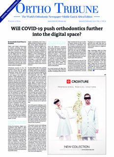 Ortho Tribune Middle East & Africa No.1, 2021